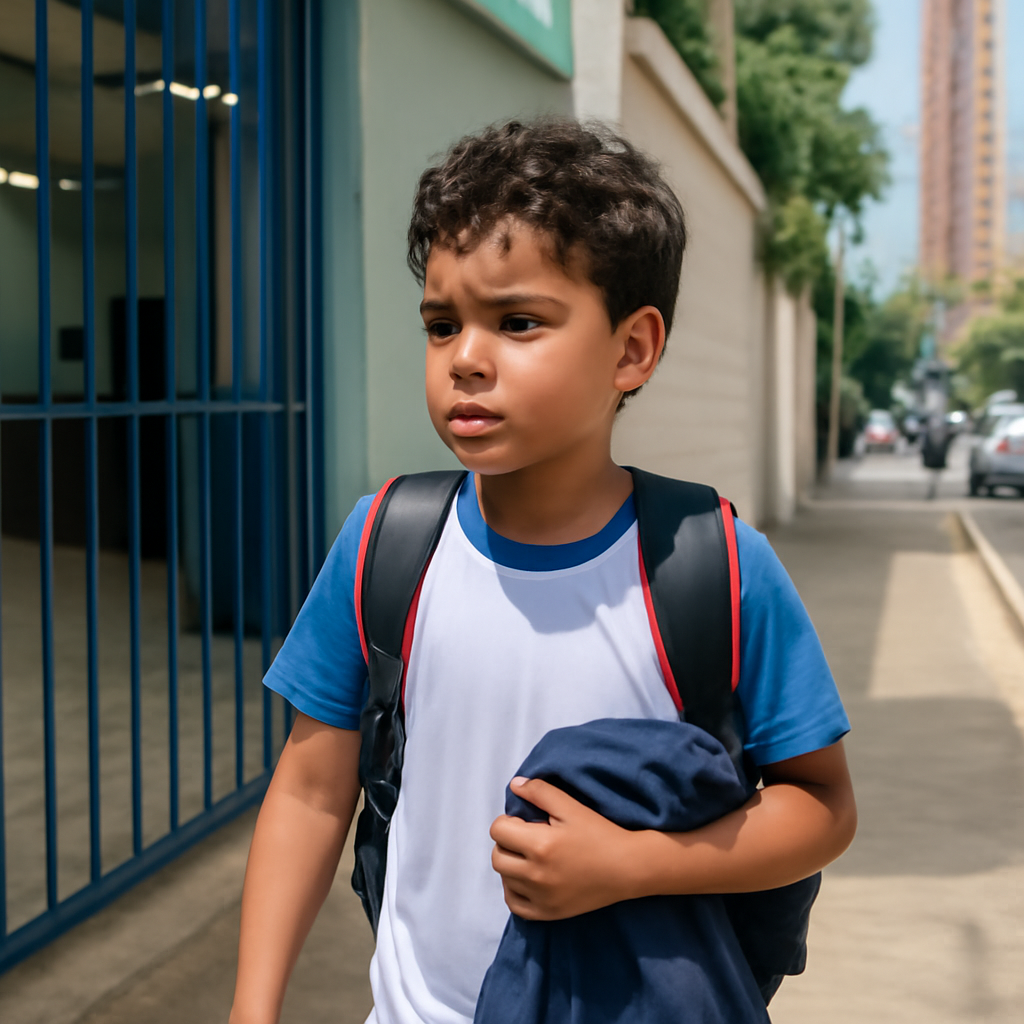 Ar-condicionado, calorão e chiado: por que o choque térmico vira crise respiratória em crianças na rotina escolar
